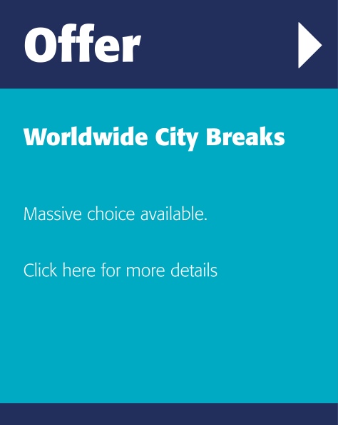 Take a city break and refresh, worldwide destinations available